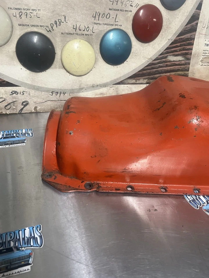 Chevrolet Impala 1965 66 67 68 69 70 bloque grande cárter de aceite 396 427 (E) Foto 4 de 4