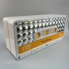 VEUVE CLICQUOT PONSARDIN Cassette Tape Case Bottle Holder Silver Holo ￼France