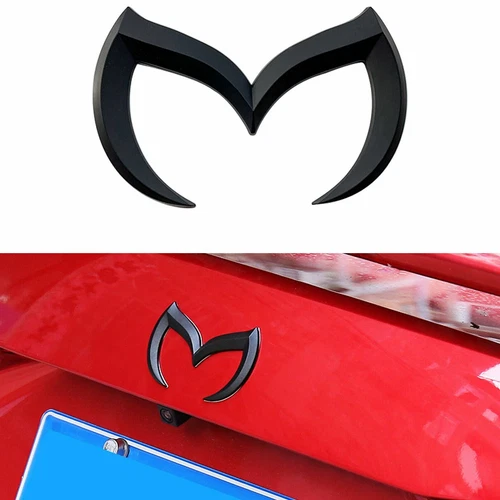 Black Evil M Logo Emblem Badge Decal For Mazda 3 6 Mazdaspeed CX-5 MX-5 Miata