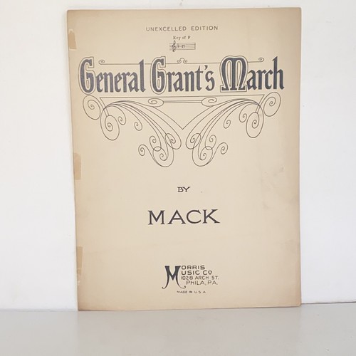 Antique 1907 General Grant's Grand March Sheet Music by E. Mack