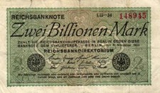 Ro 132c 2 Bio Mark 1923 6stellig FZ:UB  Wz. Ringe