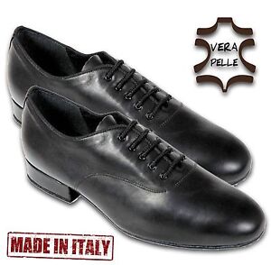 SCARPA DA BALLO UOMO DANZA BALLO TANGO LISCIO LATINO VERA PELLE OXFORD  ETOILE | eBay