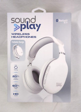 Sound Play Wireless Headphones White Bluetooth 5.0