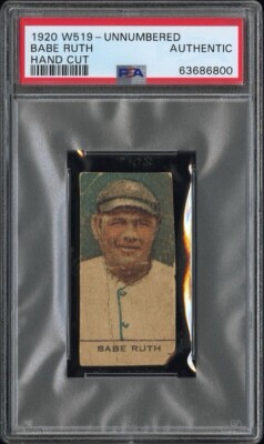 1920 W519 Babe Ruth New York Yankees PSA Authentic - 1st Yankees
