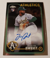 2024 Topps Chrome Update Devin Sweet RC Rookie Auto #RA-DS Oakland Athletics