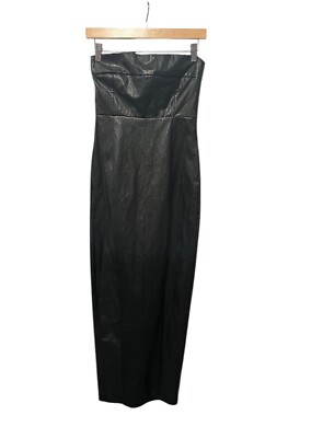 knee length dresses for ladies Faux Leather Tube Mini Dress main image 0