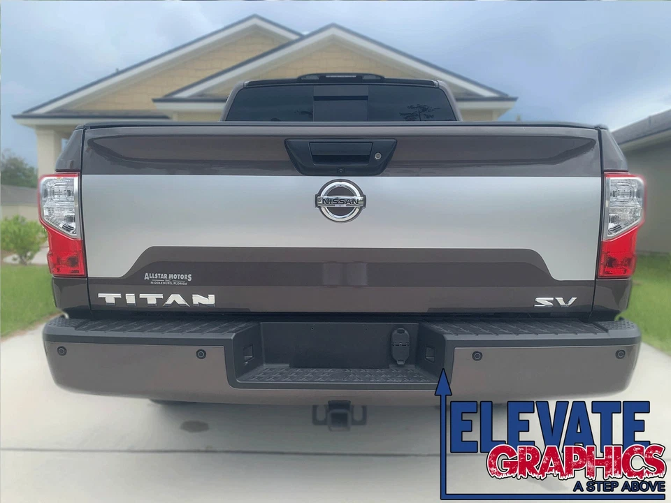 Se adapta a Nissan Titan calcomanías puerta trasera Boss vinilo rayas pegatinas gráficas 2016-2024 Foto 2 de 4