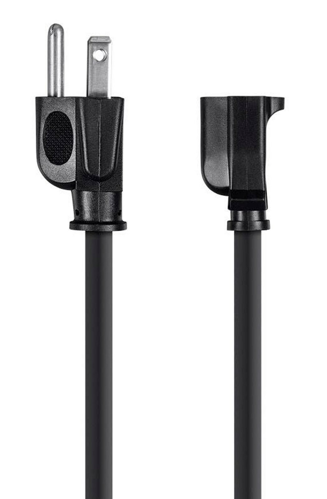 BLACK Grounded 1 ft EXTENSION CORD 12" Power Strip Liberator 16/3