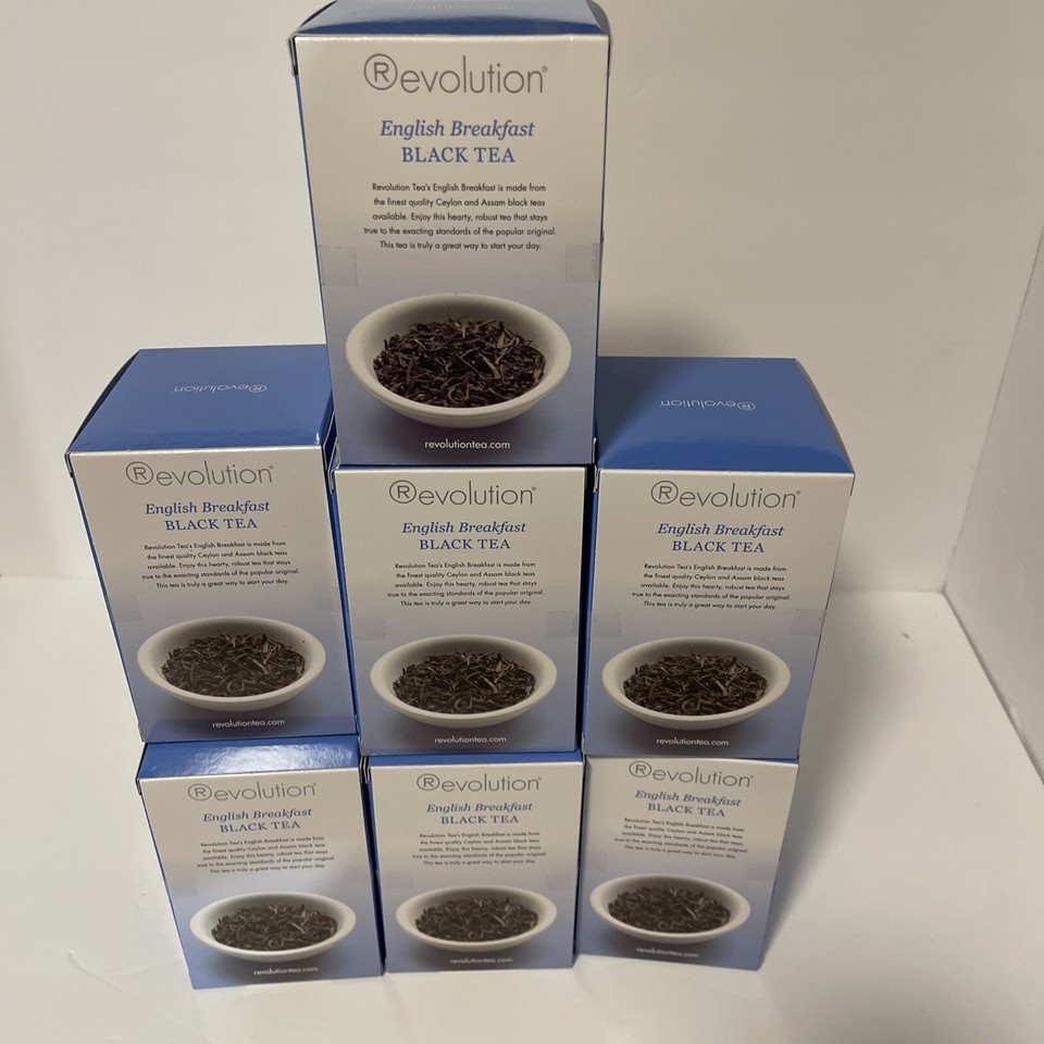 Revolution English Breakfast Black Tea 20 Bags Per Box, Total of 140