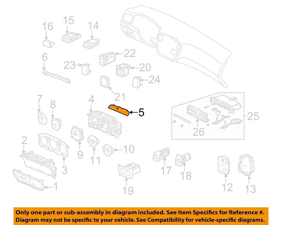 Medidor de velocímetro usado se adapta a: Honda Civic Cluster 2000 CPE VTEC MT grado A Foto 3 de 4