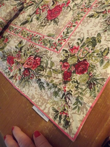 new APRIL CORNELL merry TABLECLOTH pink florals 60x84" NWT - Picture 6 of 21
