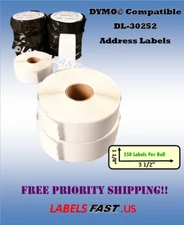 Dymo® Compatible 350 Labels 30252: Thermal, Adhesive, Internet Postage, Address