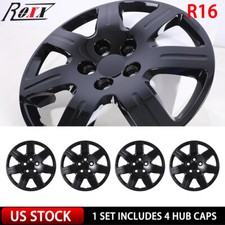For 2006-2011 Honda Civic Set Of 4 Black Hub Caps Bolt On Wheel Rims Covers 16in
