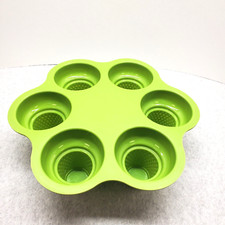 Silicone Ice Cream Cone Cupcake Pans Soap Mold Green Serves 6
