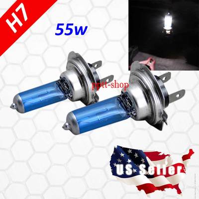 H7 Halogen Xenon Headlight Bright White 5000K 55w Lamp Light Bulb Low Beam