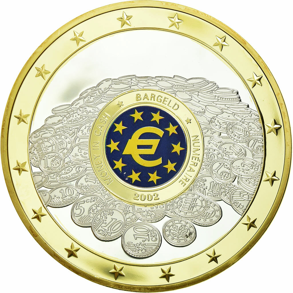 [#559935]France,Medal,Euro,ArgentLiquide,Numéraire,2002,MS(65-70),Coppe