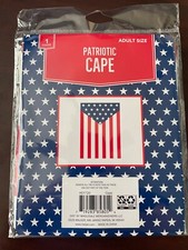 NEW PATRIOTIC AMERICAN FLAG CAPE - ADULT SIZE