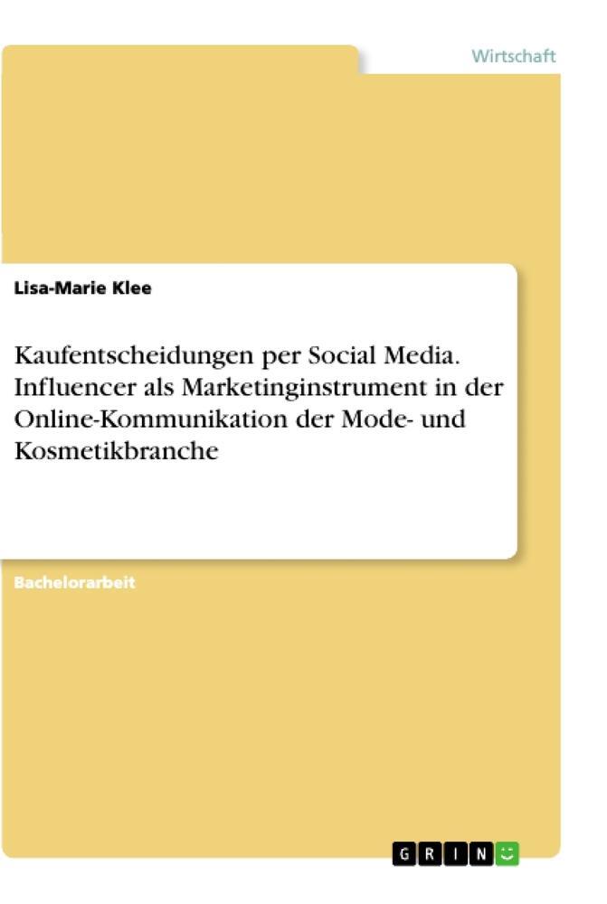 Thumbnail - Kaufentscheidungen Per Social Media. Influencer Als