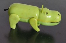 Vintage Tweakie Toys Green Hippo, 1970 J. Chein Plastic Jointed Poseable Figure