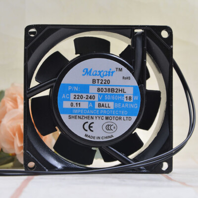 1 pcs Maxair BT220 8038B2HL 220V 0.11A 8 cm metal cabinet axial cooling fan