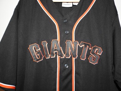 Majestic サンフランシスコ ジャイアンツ ベースボールシャツ 2XL 黒 MLB San Francisco Giants Baseball Jersey New Big & Tall Mens Sizes