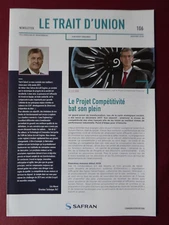 LE TRAIT D'UNION 106 1/2019 SNECMA SAFRAN VILLAROCHE MONTEREAU COMPETITIVENESS