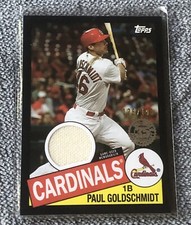 2020 Topps 1985 Topps Baseball Relics Black /199 Paul Goldschmidt #85R-PG