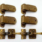 <!--F#f_0-->2 rare ICE BOX CATCH lever 4 HINGES antique old style solid brass heavy offset<!--F/-->