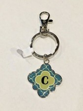 Ganz Initial Letter Colored Key Chain Ring "C" New with Tag