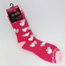 SUMONA LADIES FASHION CREW SOCKS Valentine Hearts Shoe Size 4-10 Sock Size 9-11