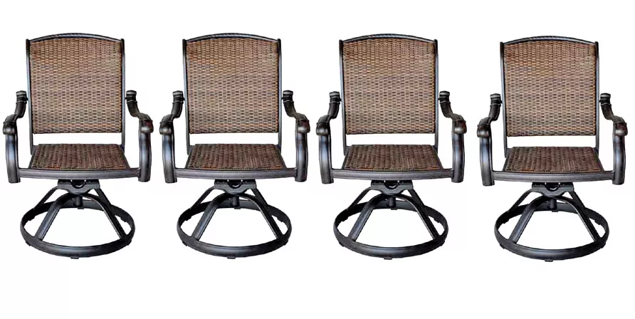 Swivel glider patio chair set online