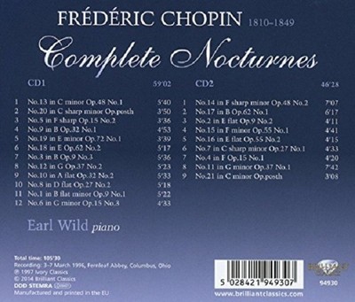EARL WILD - NOCTURNES - CHOPIN,FREDERIC  2 CD NEU