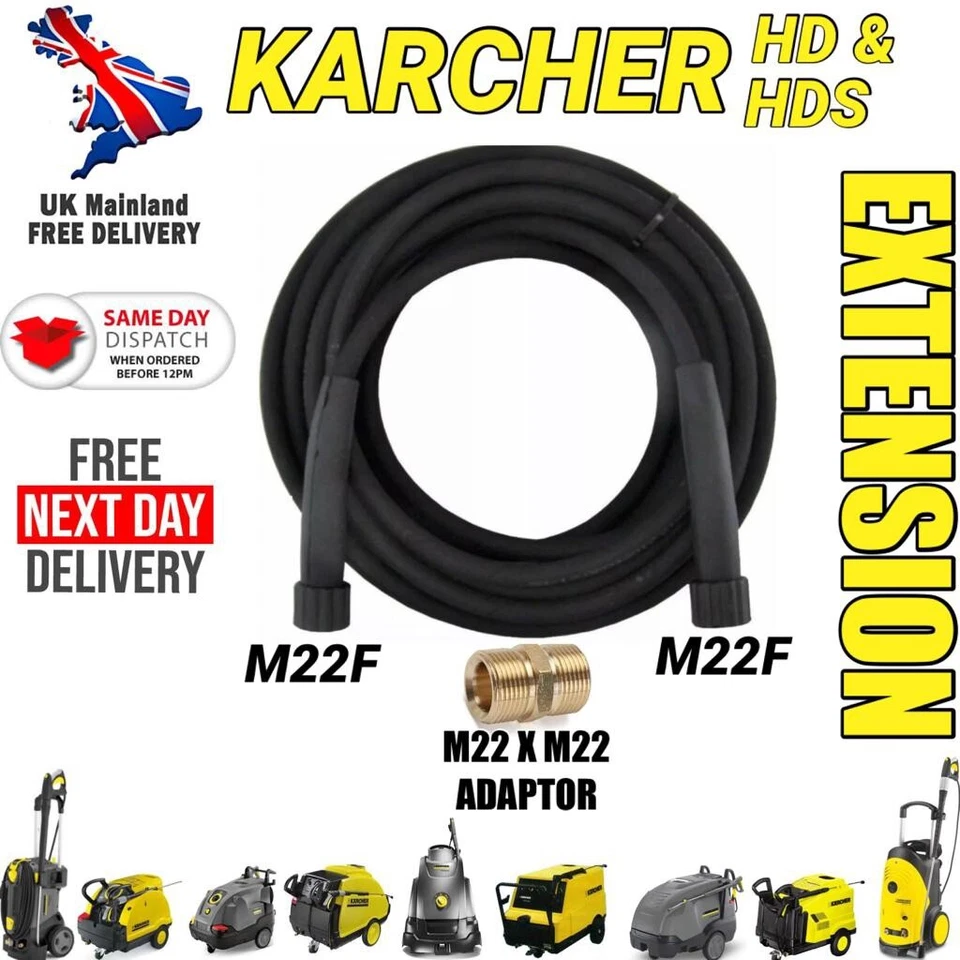 KARCHER NILFISK, INTERPUMP, EDGE, COMET, LAVOR, WESLEY, KRANZLE, 15M KARCHER HDS 645 745 PROLUNGA TUBO IDROPULITORE A VAPORE LAVAGGIO A GETTO