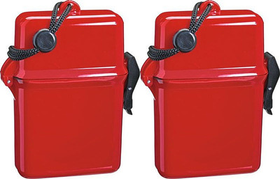 2x Strandbox Beachbox Box Rot Strandsafe Badesafe Schwimmbox Behaelter Beachsafe