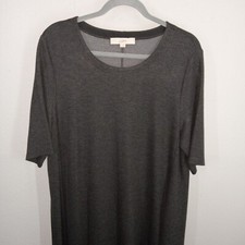 LOFT  Charcoal Heather Gray Signaturesoft Swing Dress Size XL