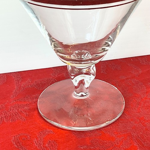 Libbey Glasses Saturn glass 2 liqueur Glasses. Platinum rims FREE SHIP! - Picture 2 of 4
