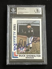 BUCK SHOWALTER 1989 BEST MINORS SIGNED AUTOGRAPHED CARD YANKEES BAS AUTHENTIC