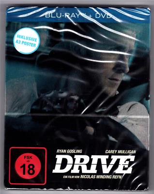 DRIVE BLU-RAY STEELBOOK NEU & OVP SEALED SOLD OUT MIT POSTER RYAN GOSLING OOP - Bild 1 von 2