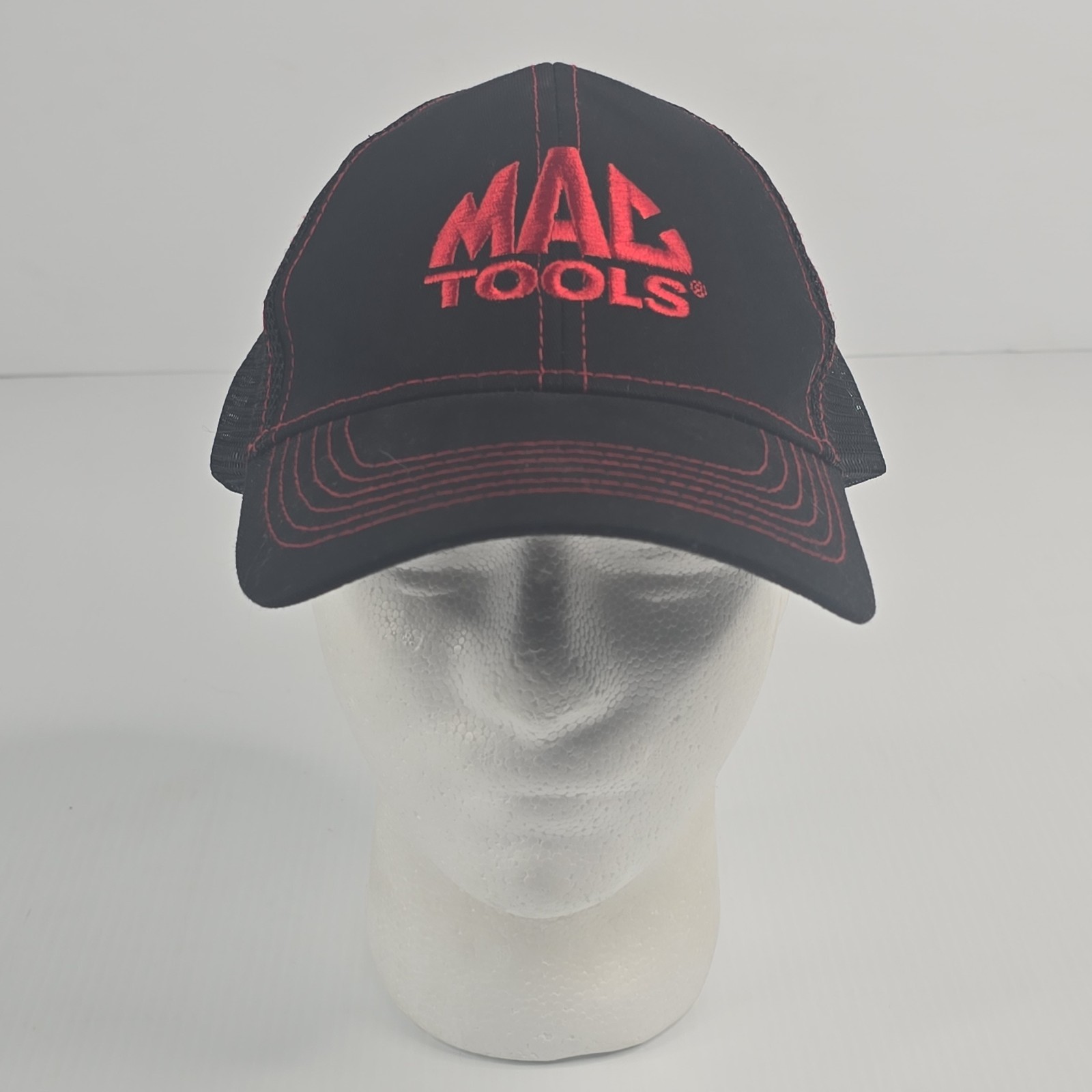 MAC TOOLS Black Red Adjustable Baseball Style Hat… - image 2