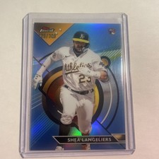 2023 Topps Finest Shea Langeliers #3 Rookie RC Blue Refractor serial /300