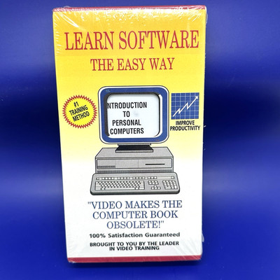 Learn Software the Easy Way DOS 5.0 original computer training VHS Sealed