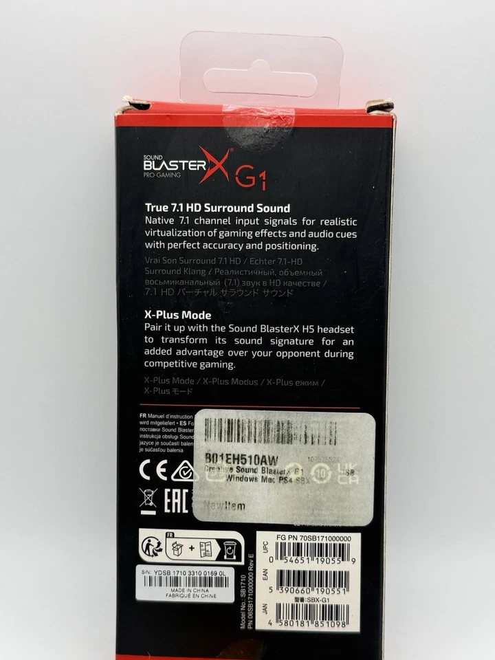 Creative Sound BlasterX G1 7.1 Portable HD Gaming Sound Card Splitter Included - Image 3 of 4