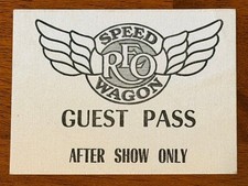 REO SPEED WAGON Guest Pass Backstage Pass