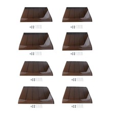 Auvent de porte de fenêtre marron avec vis pour terrasse de garage extérieur