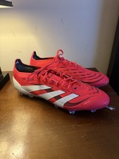 Adidas Predator Elite FG Pure Victory Pack Cleats Red Mens Sz 12.5 Tried On Only
