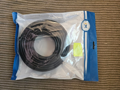 Cable Matters 701005-BLACK-50 RG6 Quad Shield Coax Cable 50 ft CL2