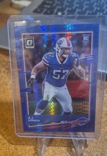 2020 Panini Donruss Optic - Rookies A.J. Epenesa #112 Blue Hyper Prizm (RC)