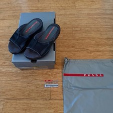 PRADA Linea Rossa Sport Slides Black Vintage,...