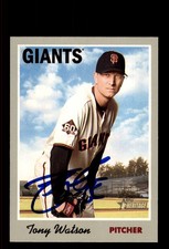 Signed Baseball Card Auto Tony Watson 2019 Topps Heritage #77 Giants