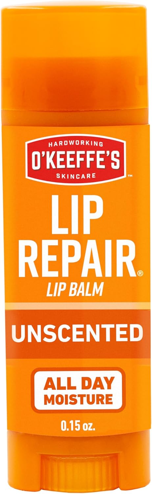 O'Keeffe's Lip Repair Unscented Balm 4.2g For Dry Cracked Lips All-Day Moisture